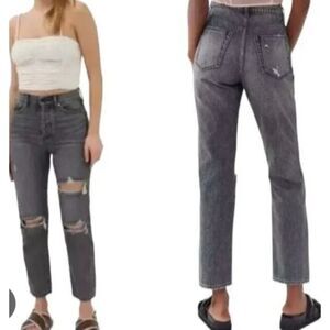 BDG Urban Outfitters slim straight distressed ankle jeans